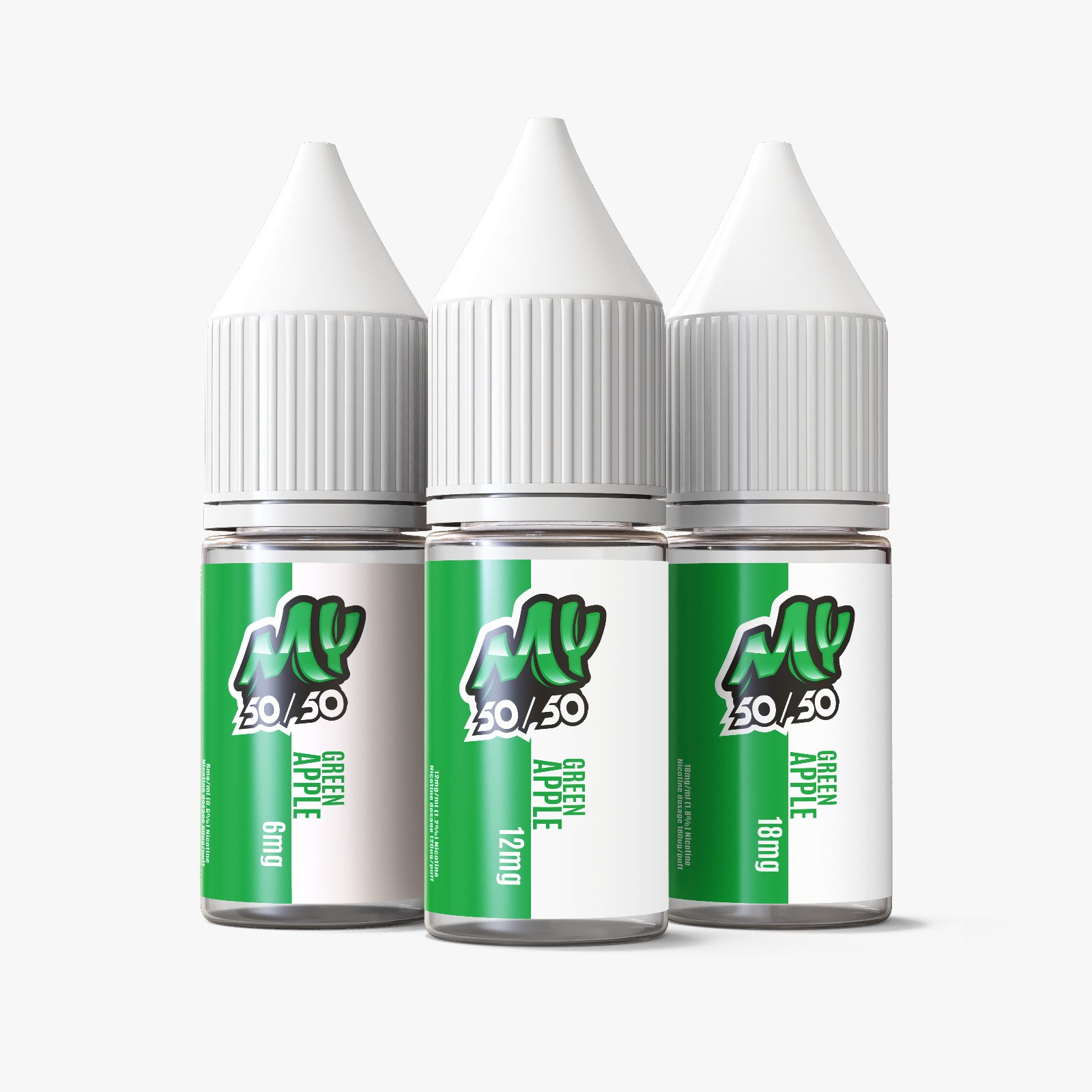 My E-Liquids 50/50 | 10ml E-Juice | 6mg 12mg 18mg | Green Apple